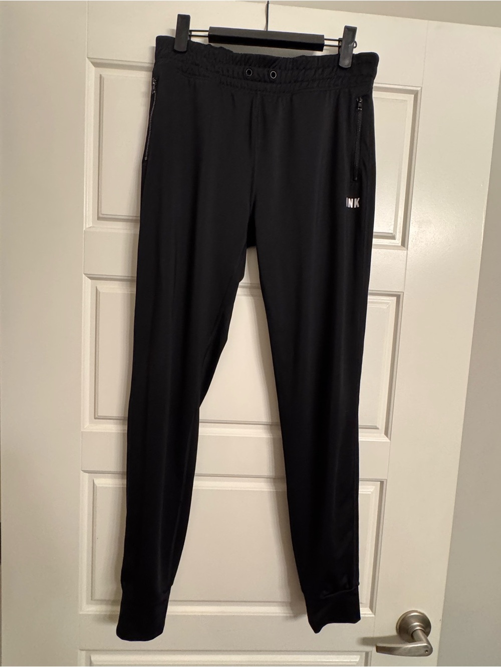 Women’s Victoria Secret PINK Black Track Pants with Zipper Pocket Size Small